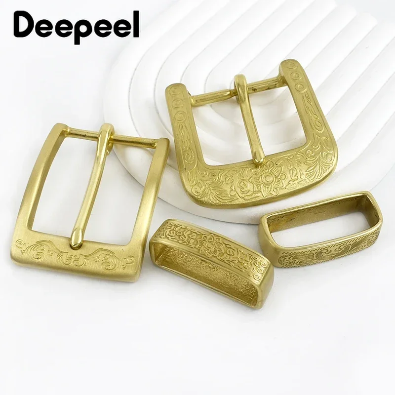 1 قطعة 40 مللي متر النحاس النقي حزام رجالي مشبك النحاس دبوس أبازيم أحزمة رئيس حزام المشبك ل 38-39 مللي متر DIY بها بنفسك الجلود الحرف اكسسوارات