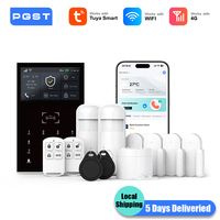 PGST 4G WiFi Tuya Alexa Alarm System Kit Set Smart Life Home Alarm System Automation Security Protection 433 Door Motion Sensor