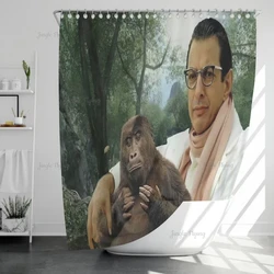 Renowned Celebrity Artwork Bathroom Home Decoration Jeff Goldblum Portrait Shower Curtain Decoration