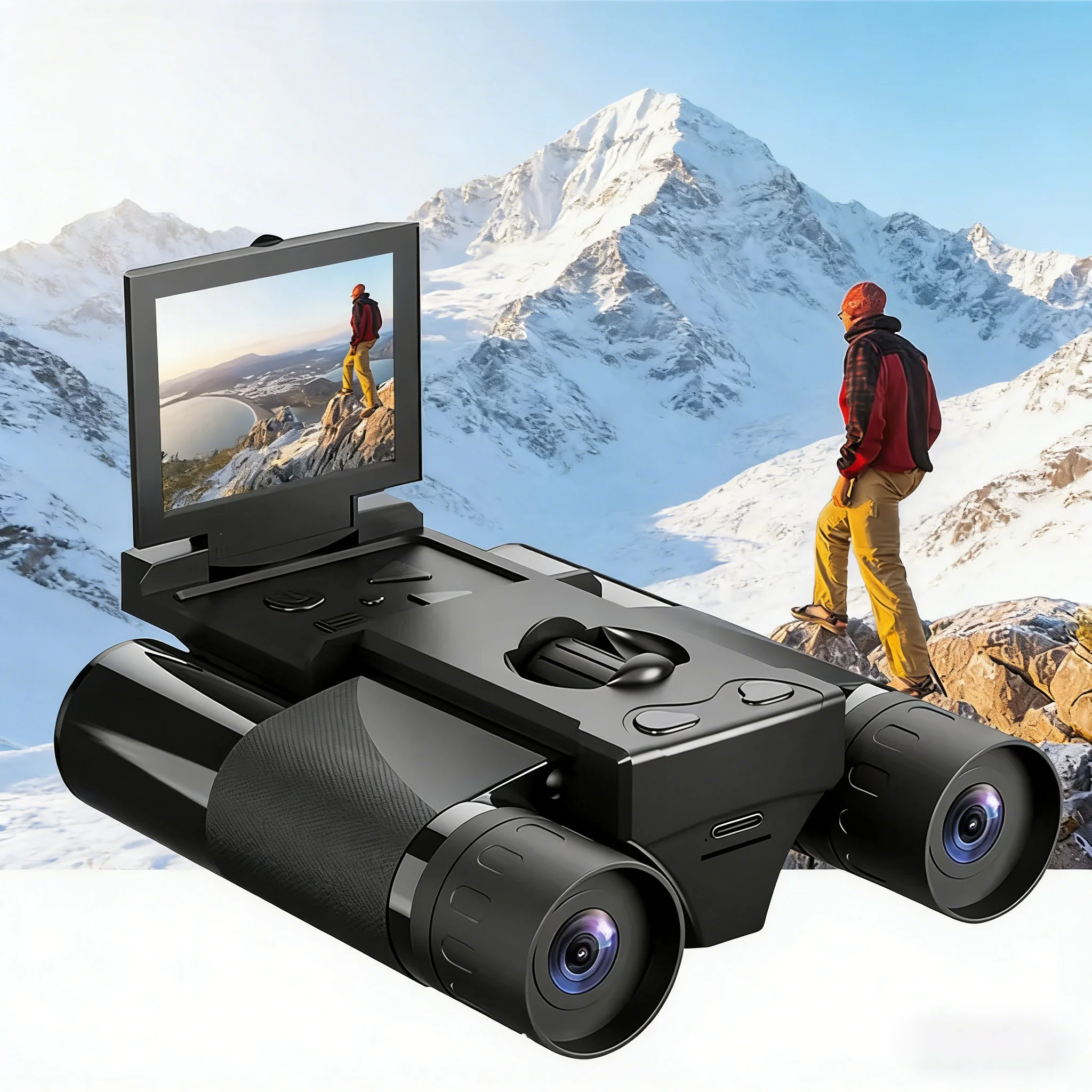 

DT10 Camera and Video Binoculars Black HD Powerful, Suitable for Home Video Outdoor Camping Hunting Bird Watching Hiking Travel