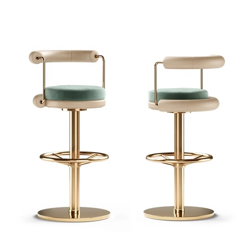

Fashion Swivel Restaurant Vintage Metal bar Stool Chairs Nordic Milano Luxury Unique bar Chairs Modern Revoving Barbar Chairs