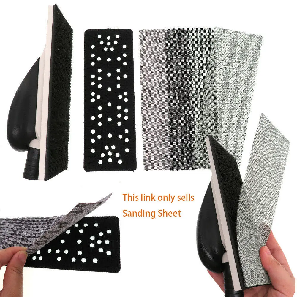 70mm x 198mm 80-240 Grit Mesh Dust-free Anti-blocking Dry Hook and Loop Sanding Discs Abrasive Sandpaper Car Decorate Paper