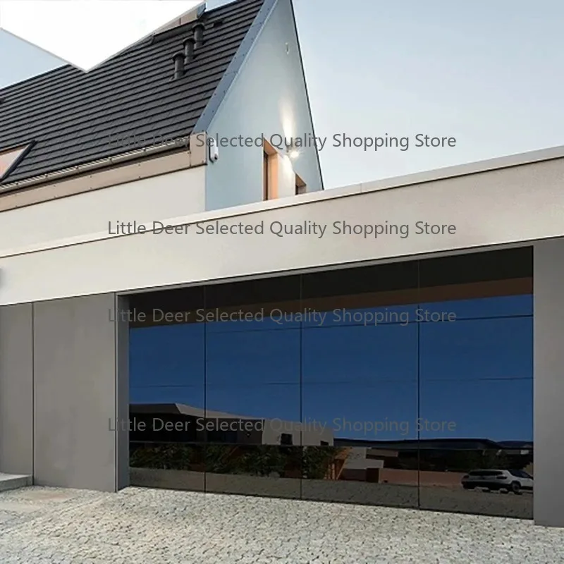 Well New Design Modern Aluminum Tempered Full View Glass  Door Price Mirror Plexiglass  Garage Doors