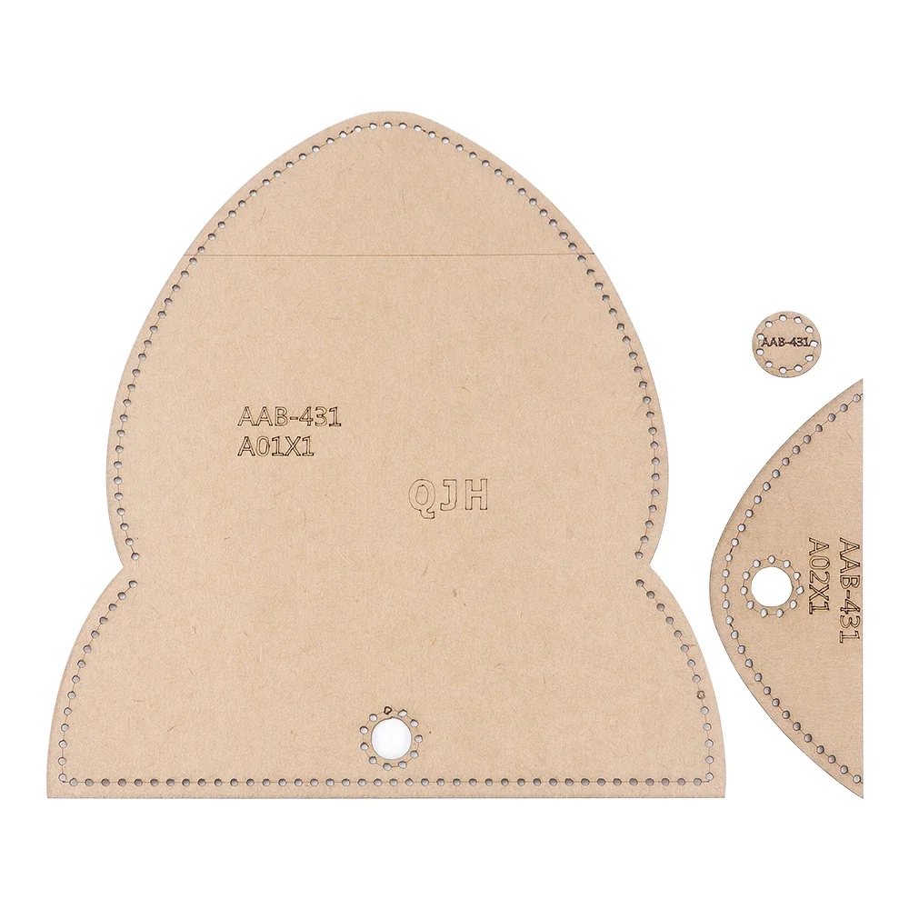 1set DIY Kraft Paper Template, Paper Pattern Drawing for Leather Fashion Glasses Storage Bag Making Stencils Mold