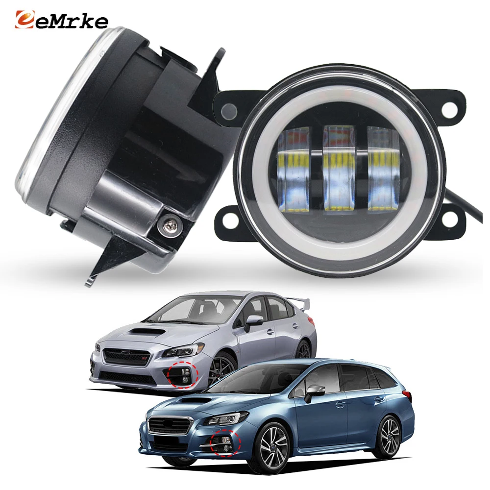 

White Led Fog Light / Luz de niebla for Subaru WRX S4 / STi V10 Levorg 2015 2016 2017 DRL Ring Lens Yellow Turn Signal Lamp