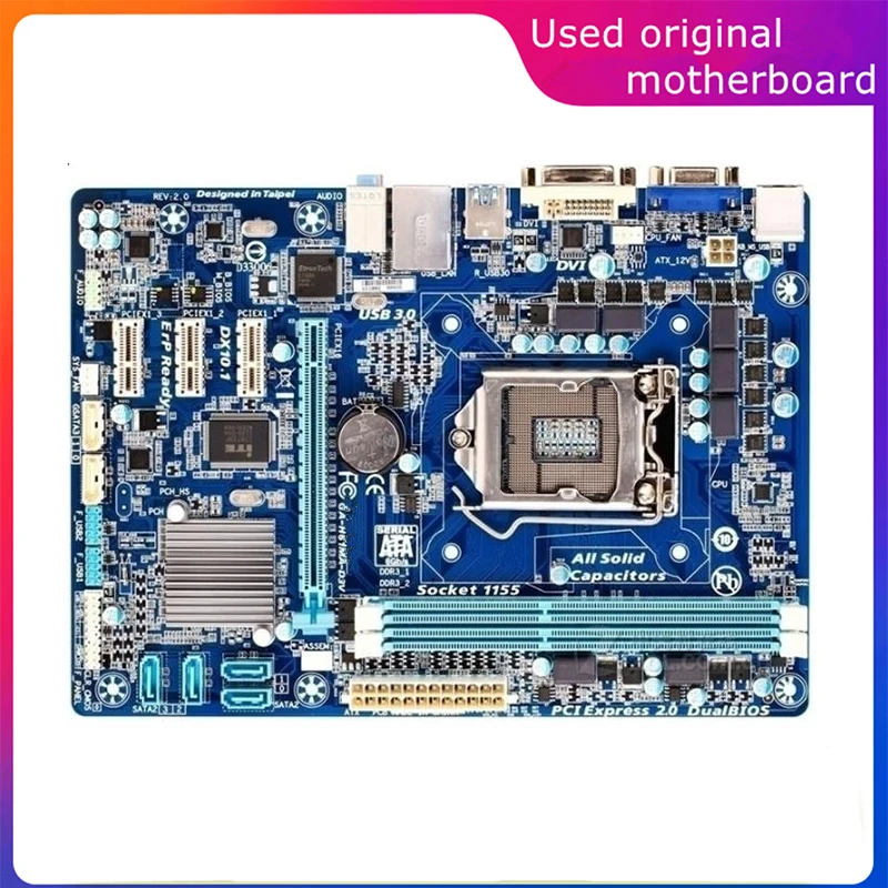 

Used LGA 1155 For Intel H61 GA-H61MA-D3V H61MA-D3V Computer USB2.0 SATA2 Motherboard DDR3 16G Desktop Mainboard