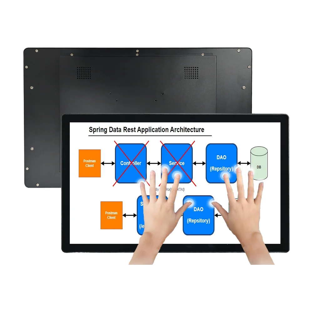 18.5 Inch 1920x1080 New /DVI Touch Monitor with Ambient Light Sensor Automatic Brightness Adjustment & Optimal Visuals