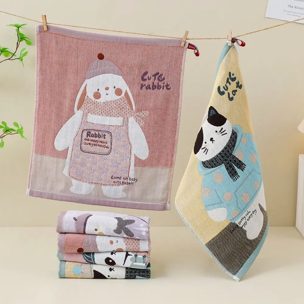 34x40cm Large Hand Towel 4 Layer Cotton Gauze Decorative Kitchen Towel Quick Dry Pure Cotton Dish Cloth Home Restaurant