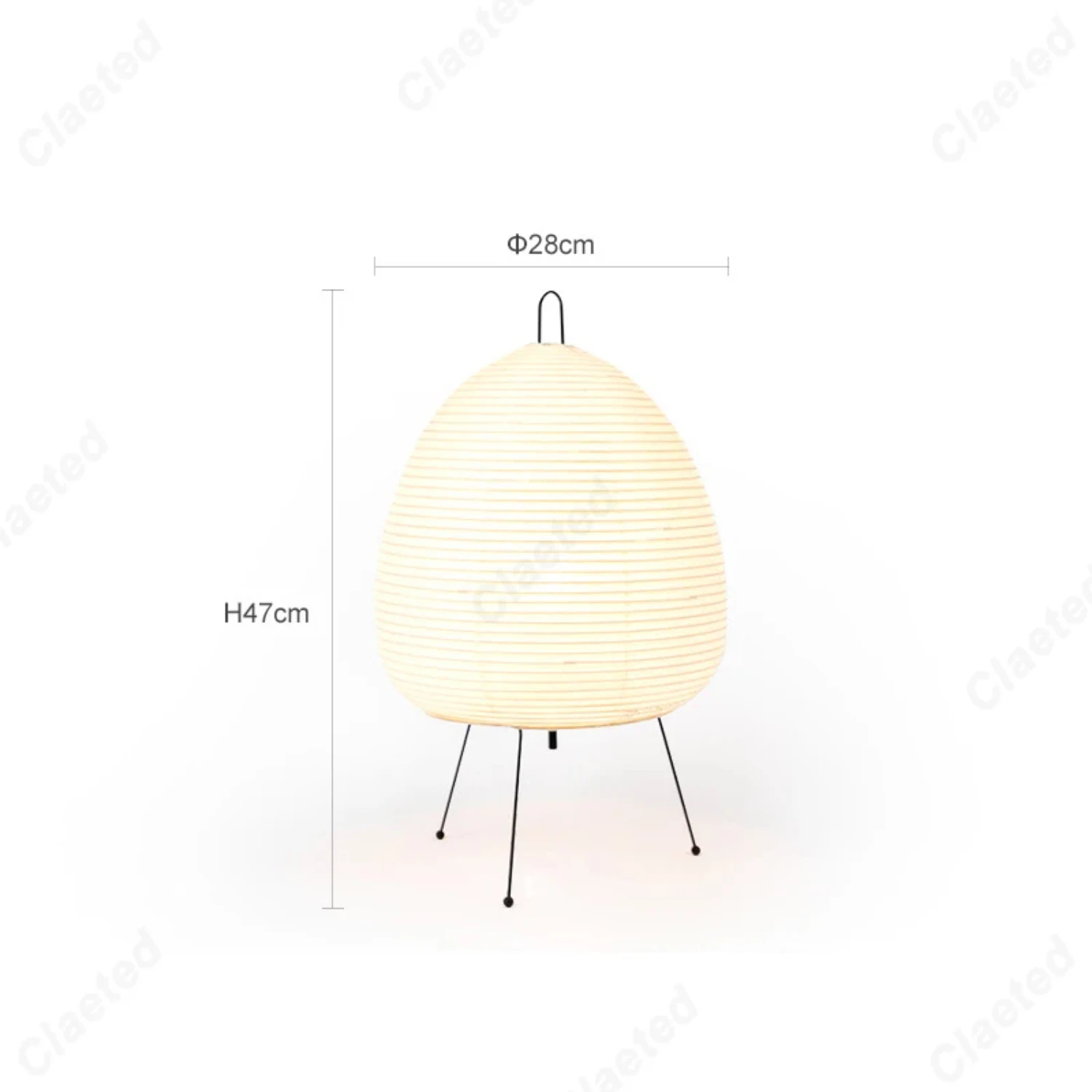 Japanese Akari Noguchi Table Lamp - Rice Paper Standing Lamp for Bedroom, Study, Living Room Decor