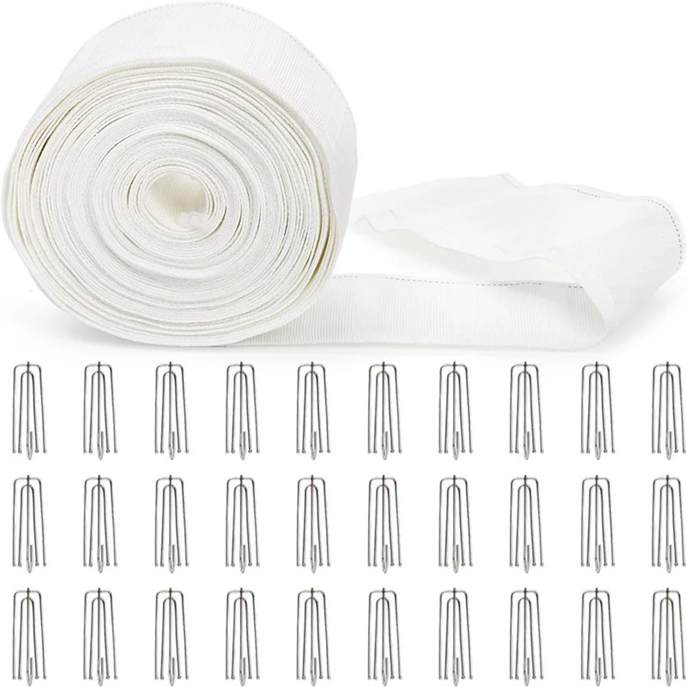 

10m Fabric Curtain Accessories 30 Metal Hooks Included Ample Length For Tailoring Personalized Home Decor For Home Curtains