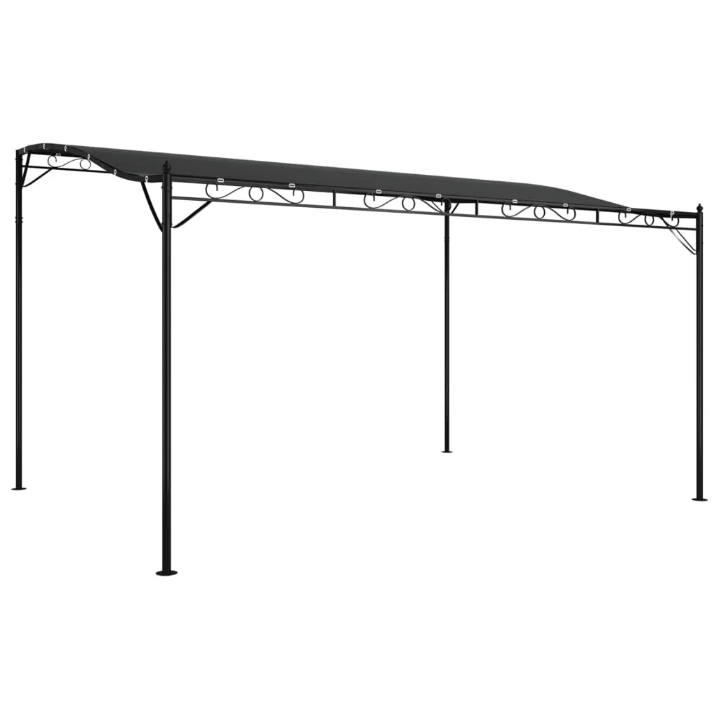 Garden arbor 4x3 m outdoor awning with 4 drainage holes, garden sunshade, UV protection, rain protection, awning