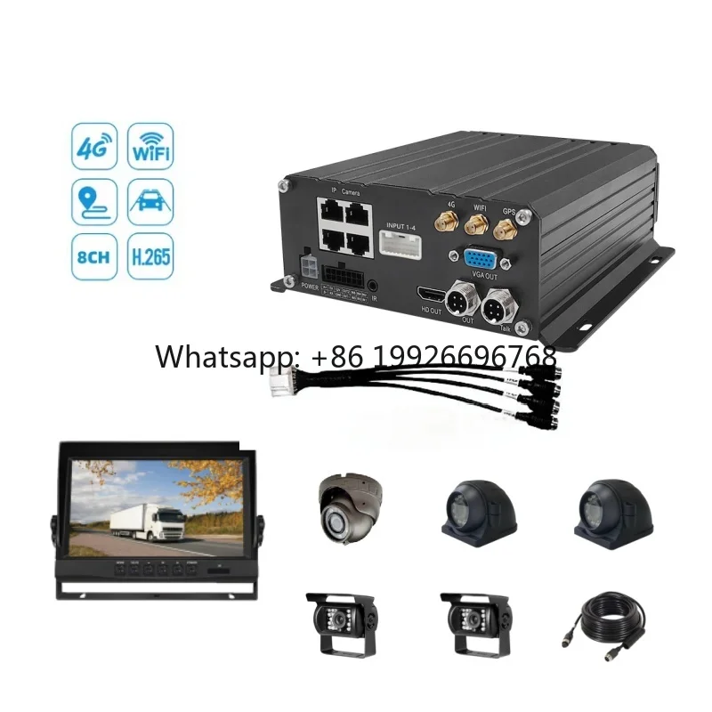 

8 Channels 1080P Mobile DVR 4G GPS H.265 MNVR 4G WiFi GPS ADAS DMS MDVR for Bus/Truck/Vehicles Video Recorder