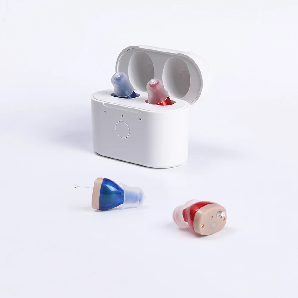 C420 digital Hearing Aids Rechargeable Mini Invisible Hearing Aid New Model 202 Adjustable Sound Amplifier for Deaf Elderly