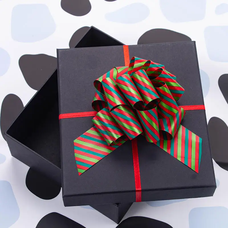 جديد 12 قطعة عيد الميلاد سحب سلسلة الانحناء هدية كبيرة الانحناء الشريط لعيد الميلاد الحاضر التفاف بائع الزهور سلة للزهور الديكور #3