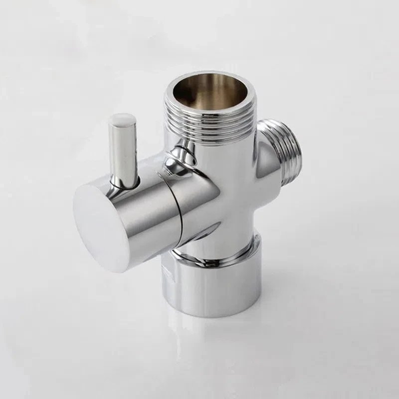 

Хромированный Т-образный переключающий клапан, 3-ходовой переключающий клапан для ванны, туалета, биде, распылителя, насадки для душа