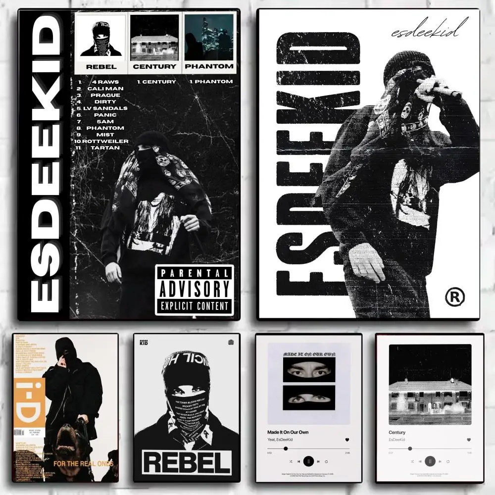 Singer E-EsDeeKid Music Ablum Poster Modern Aesthetic Wall Art Poster Minimalist Room Decoration Items