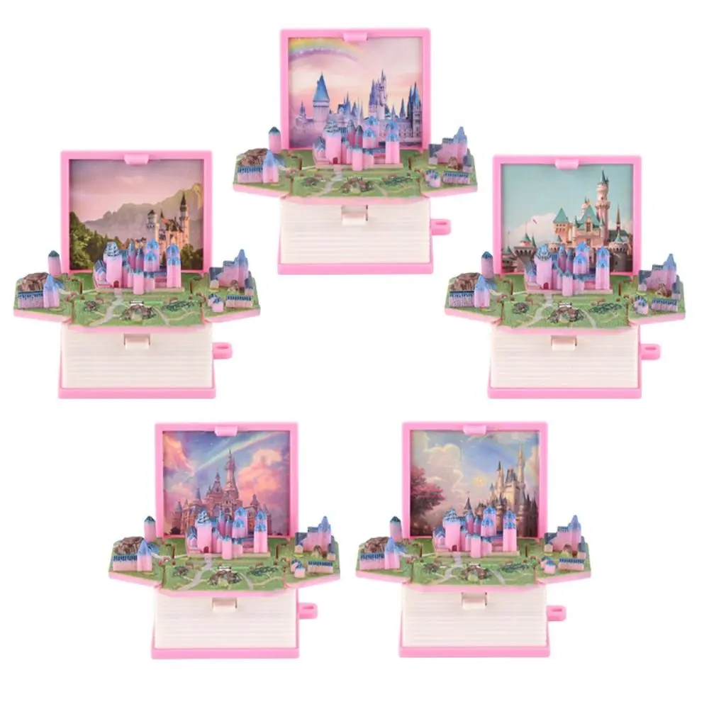 3D Mini Stereo Castle Book Keychain Toys Anxiety Stress Relief Castle Toys Sensory Toys Birthday Gift Backpack Keychain