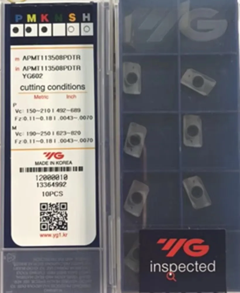 APMT113504 APMT113508 APMT160408 RPMT08T2 RPMT10T3 RPMW1003 RPMT1204 RPMW1204 YG602 100% original YG-1 carbide insert