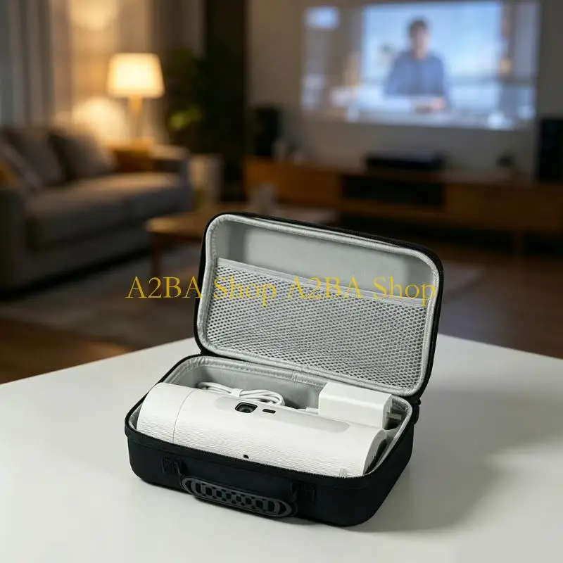 A2BA Hard Shell Carrying For P5 Projector Case Including Cable Storage And Impact Resistance