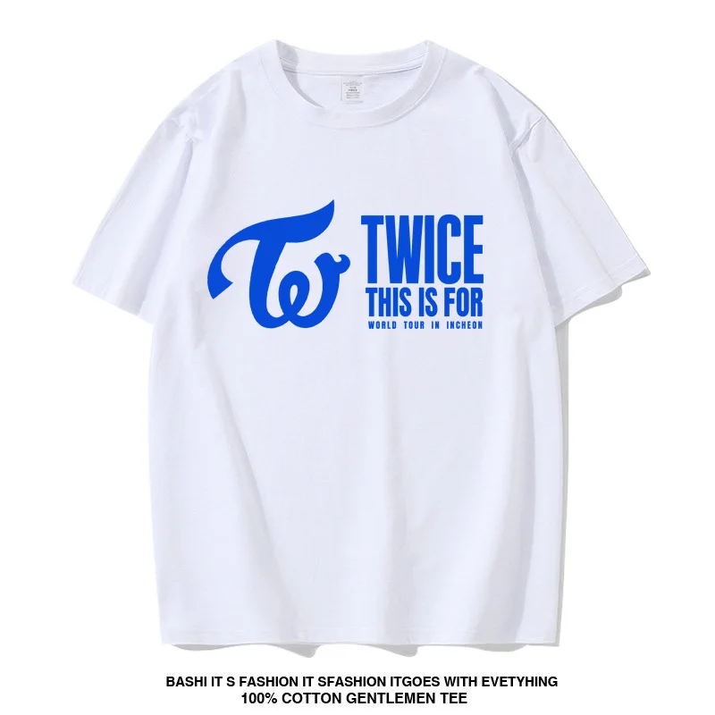 

TWICE 2025 Tour Concert READY TO BE Series T-shirt Kpop Clothes for Fans Summer Tops Women's Short Sleeve Tee Cotton Streetwear