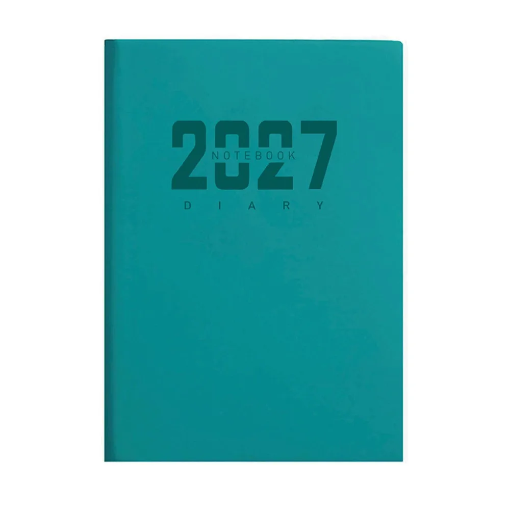 Portable A5 2027 Schedule Book Planner Reminder Textured PU Daily Planner Book To Do List Agenda Book Gift Giving