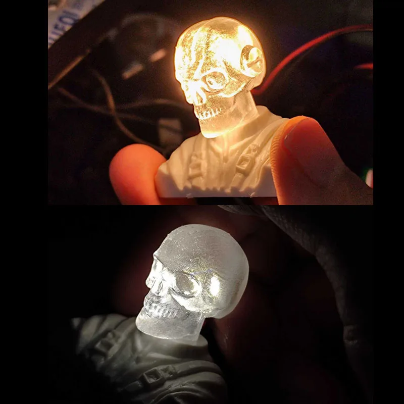 Driver Skull Luminous LED Light Figure for 1/14 Tamiya RC Truck Trailer Tipper Scania 770s Benz Actros Volvo MAN LESU DIY Parts