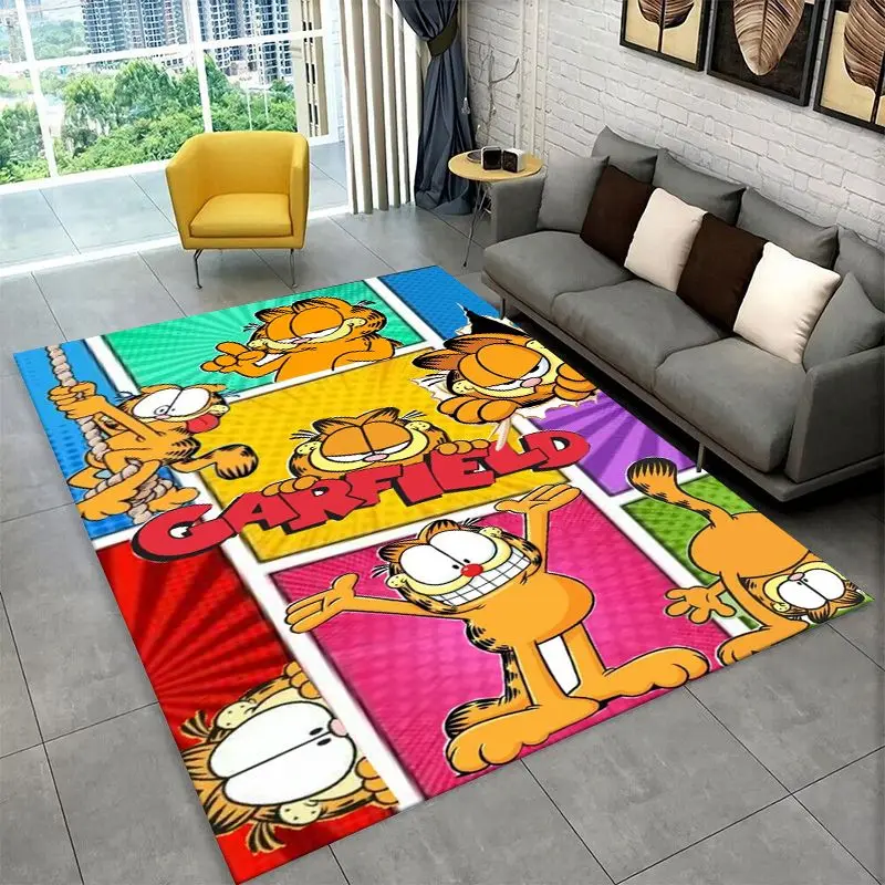 Funny G-Garfield Cartoon Cat Non-Slip Area Rug Soft Carpet for Living Room Bedroom Kid Playroom Sofa,Home Decor Doormat Gift