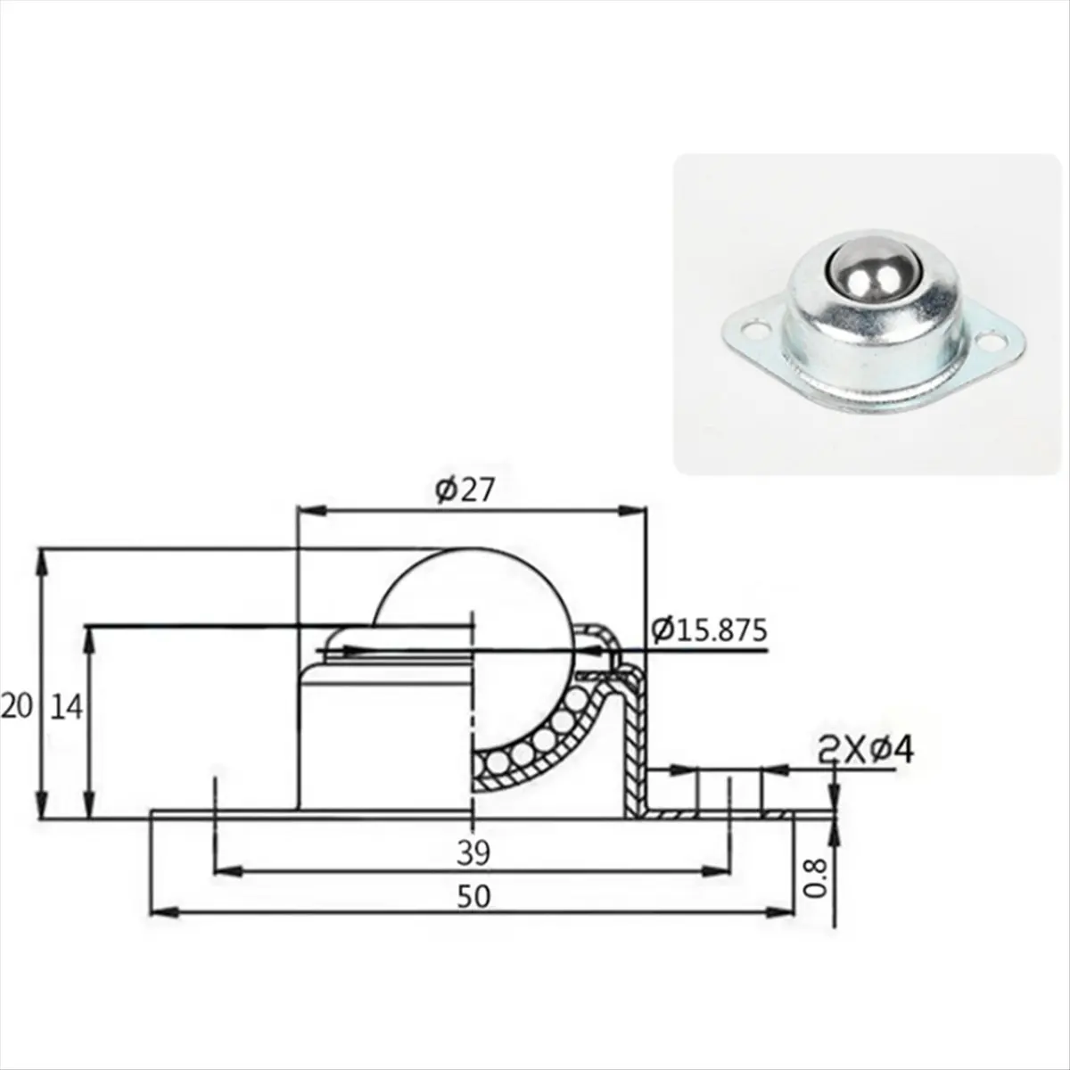 

AA83 Поворотный шариковый ролик Автомобильный робот Универсальный глазок Круглые колеса Механическая тележка Мебельная фурнитура, универсальная, 20 шт.