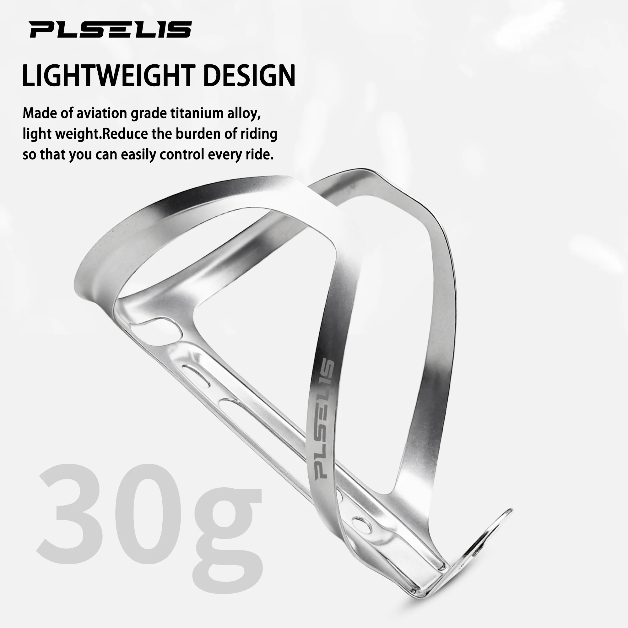

PLSELIS mountain bike titanium alloy ultra-light water bottle rack road bike high-strength water bottle rack riding equipment