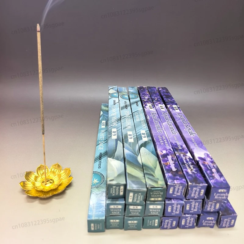 10/25 Boxes GR India Incense Sticks,natural White Sage Incense Stick,Lavender Sandalwood Rosemary Handmade Incenso Sticks