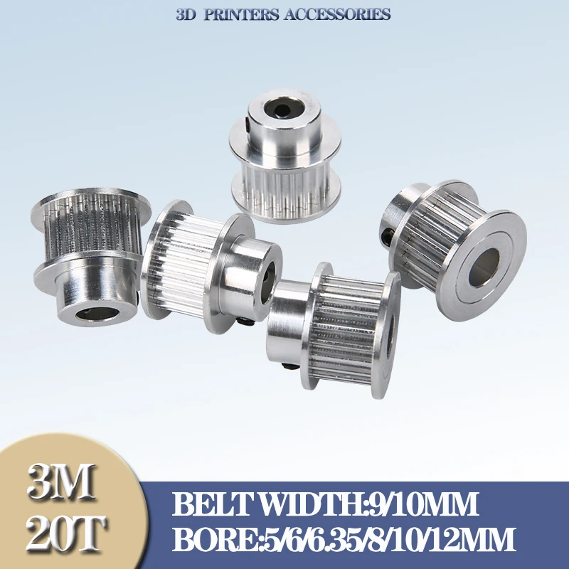 Poulie synaville HTD3M 20 T, alésage 3m BF 5/6/6.35/8/10/12mm largeur de courroie 10/15mm 3M, poulie à courroie 20 dents