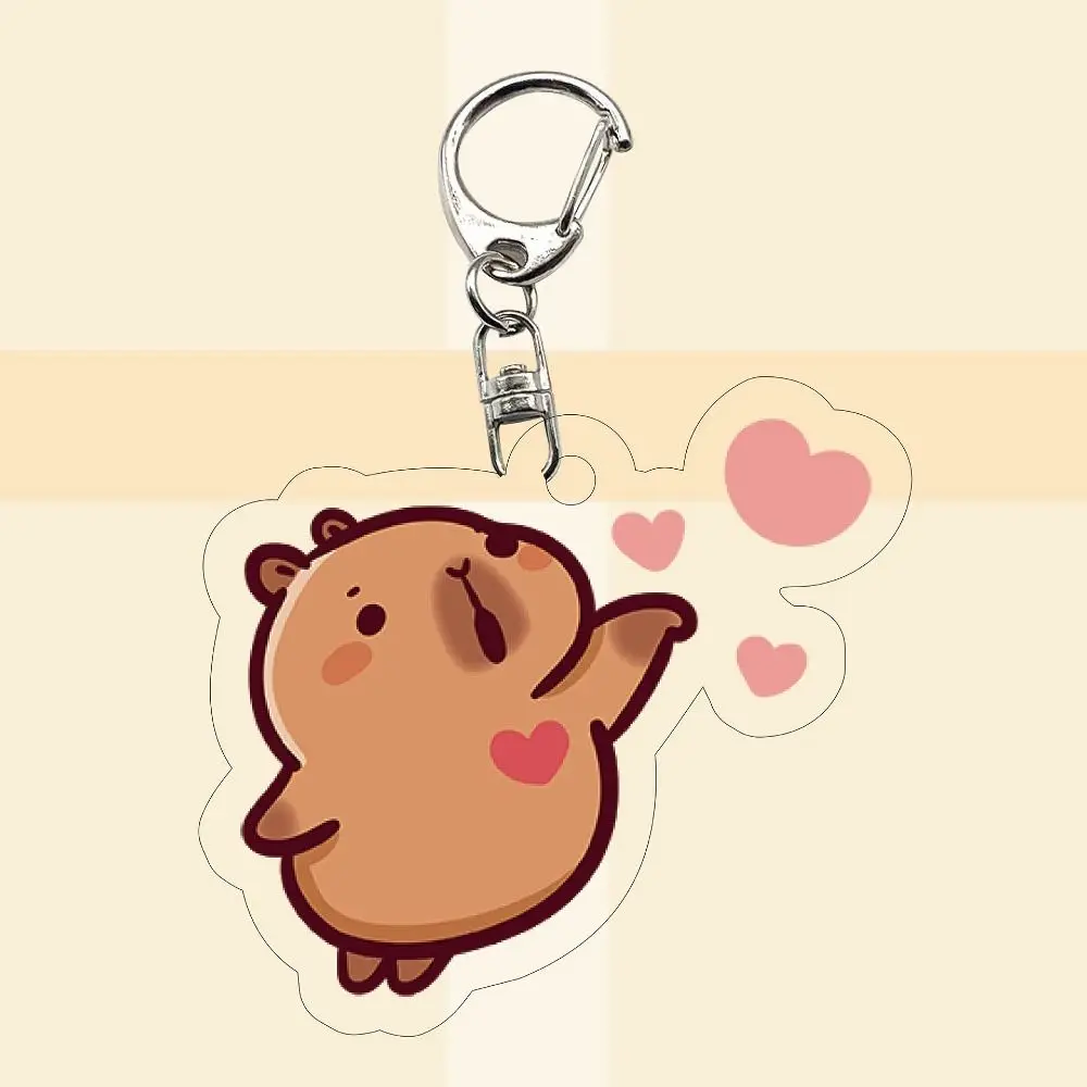 Acrylic Capybara Acrylic Keychain Hanging Accessory Capybara Cute Kapibara Pendant Funny Puppy Capibara Bag Hanging Kids