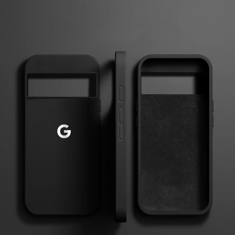 Hochwertige Flüssig-Silikon Handyhülle für Original Google Pixel 11 10 9 Pro XL 8 7 A Pro Stoßfester Schutz Weiche Rückseiten-Abdeckung