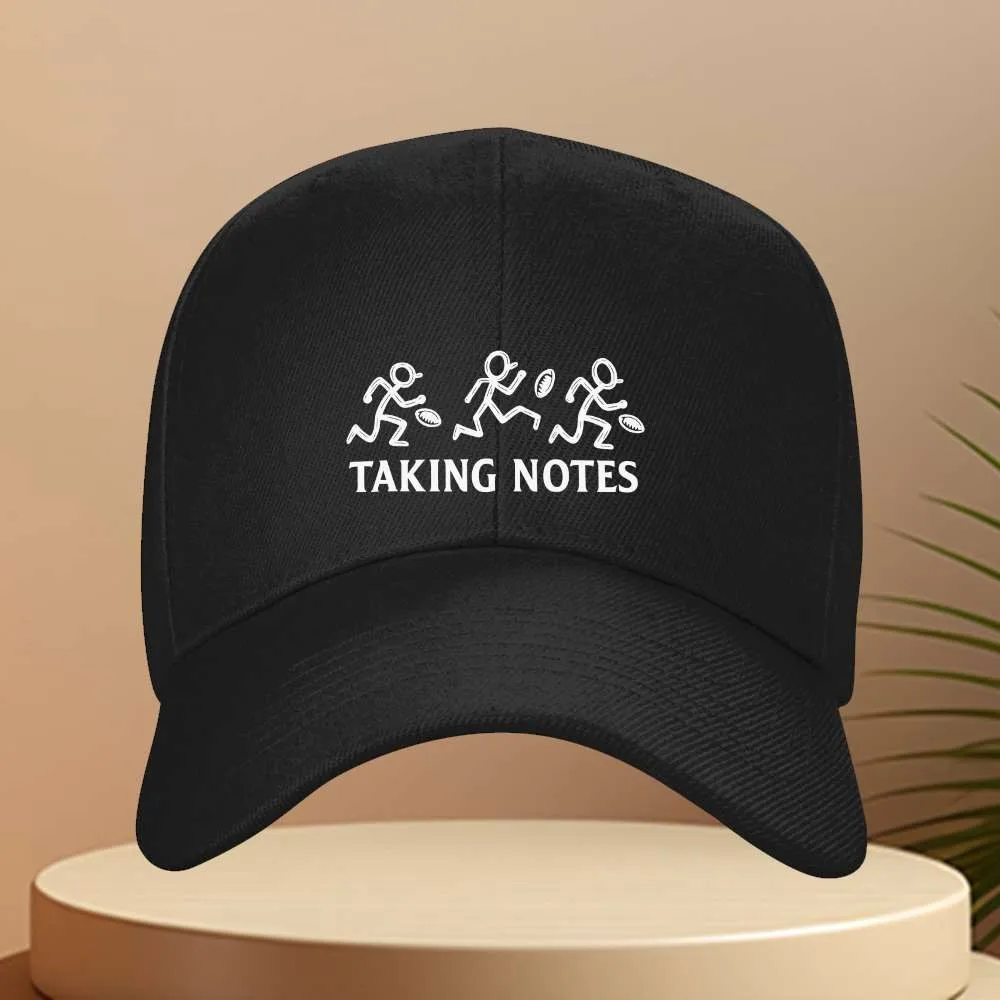 Running Figures Taking Notes Baseball Cap Dynamic Graphic Print Unisex Outdoor Sports Hat