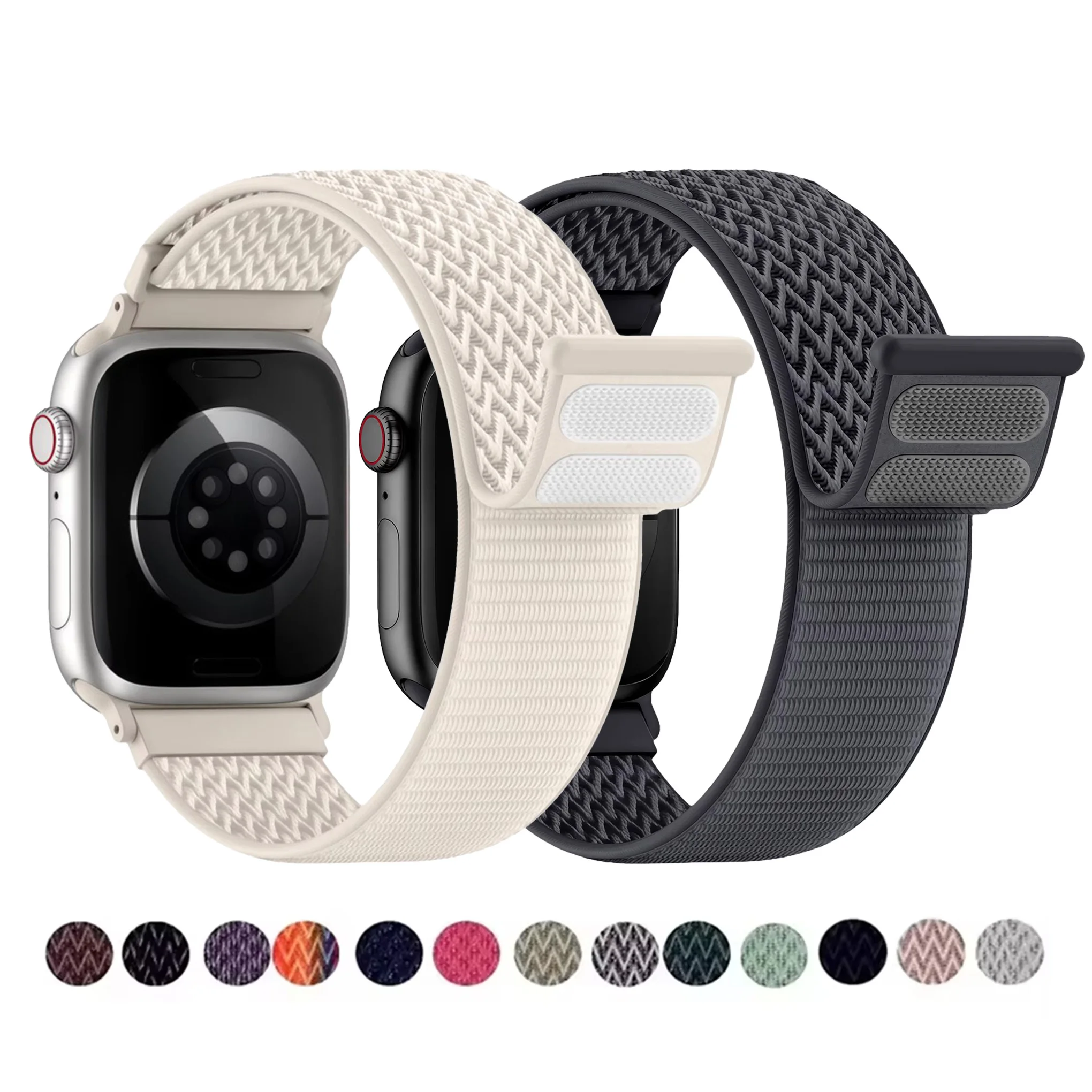 Sport Strap for Apple watch Band 49mm 46mm 45mm 44/42/41/40mm Scrunchie Nylon Loop Bracelet Correa Series 11 10 9 8 7 SE Ultra 3