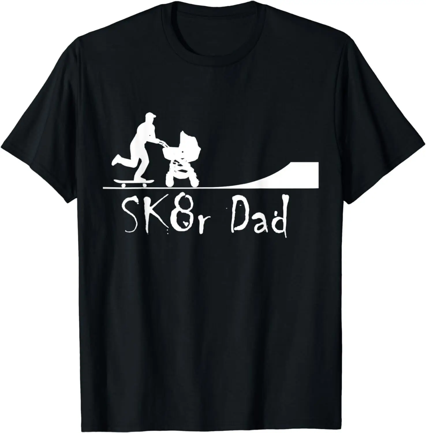 

Sk8r Dad with Skateboarding Dad and Skater Pram Gift Unisex T-Shirt