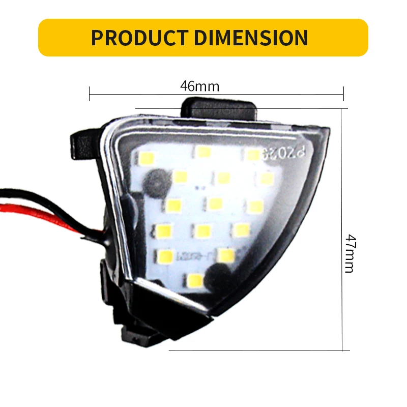 2Pcs No Error Free LED Under Mirror Light Puddle Lamps For VW Golf 5 GTI Mk5 Jetta Passat B5 B6 CC R32 Sharan Eos Welcome Light