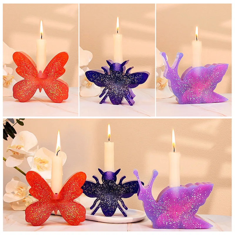 3D Animal Silicone Candle Mold DIY Insect Animal Handmade Resin Plaster Making Tools Home Desktop Decor Birthday Gifts