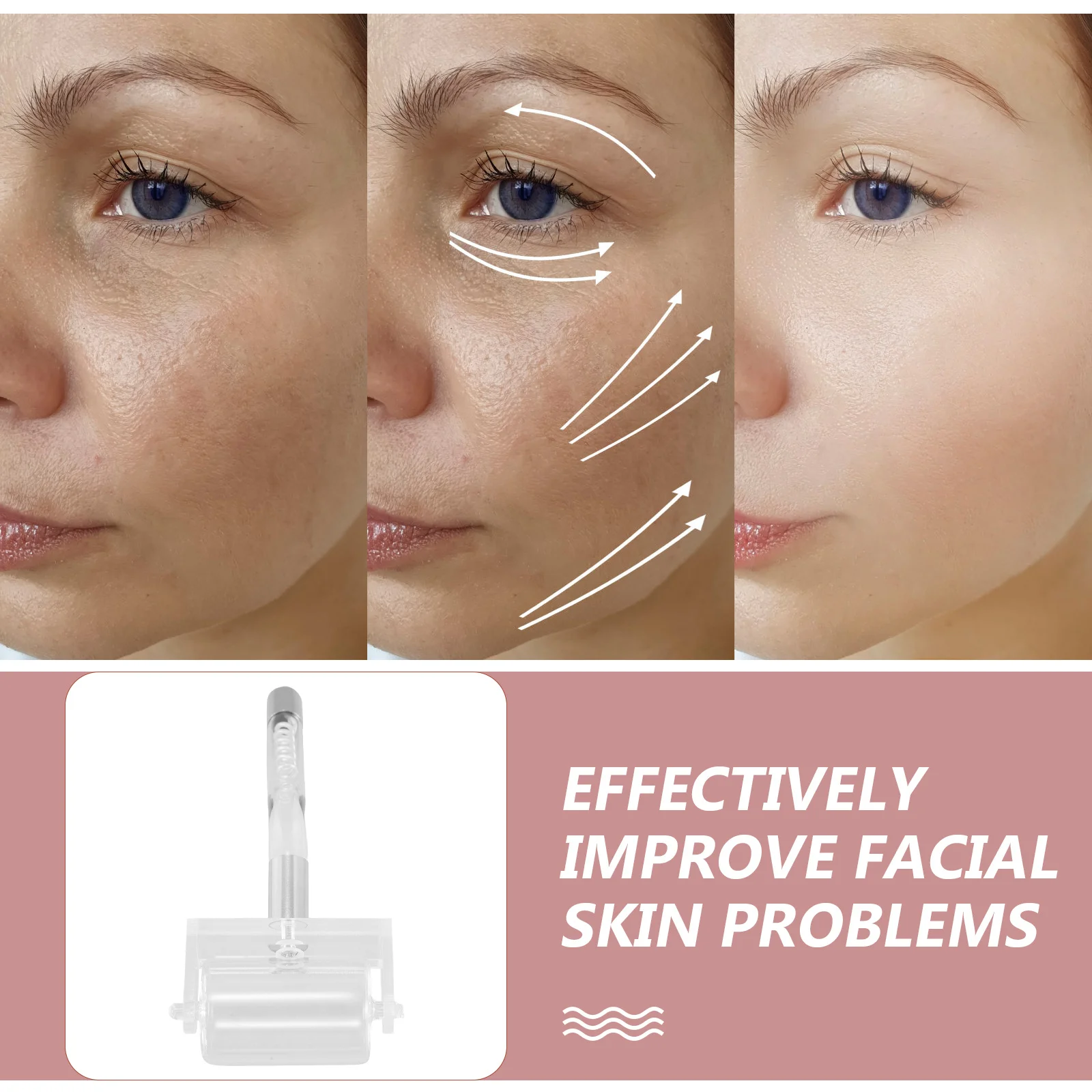 Red Light Glass Roller Attachment For Facial Device High Frequency Electrode Skin Care Tool Portable Replacement Part