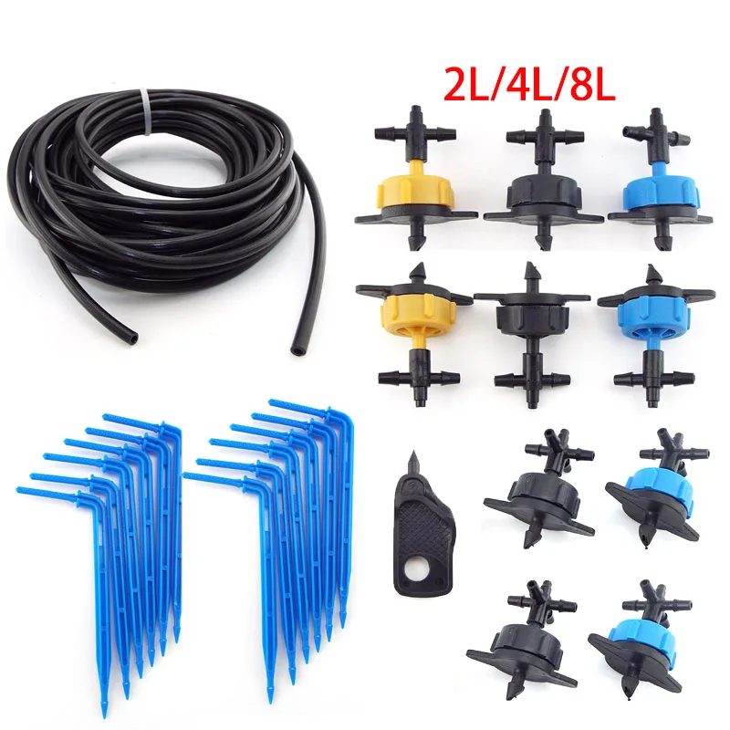 

Set 10m 35 PVC 4-way Drip Arrow Suite mirco Drip System Irrigation Greenhouse Transmitter Plants veg Watering Irrigation Potted