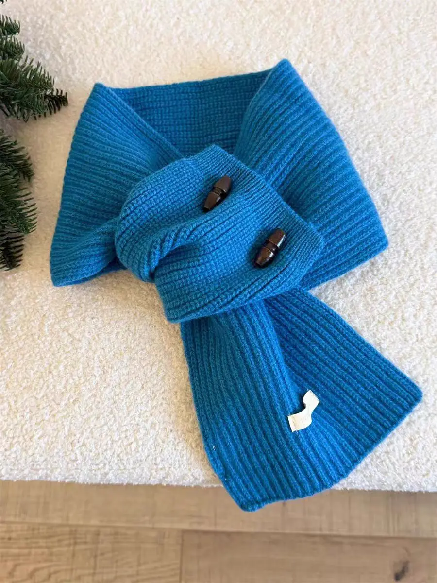 

Winter Scarf Soft Fashion Neck Warmer Faux Collar Solid Color Knitted Scarf For Autumn Casual Wear Outdoor