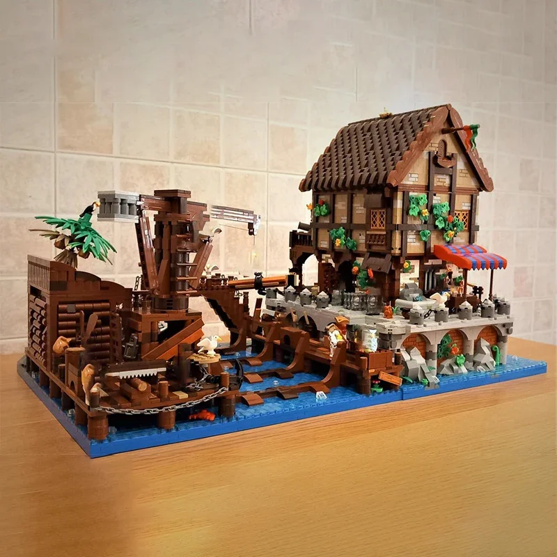 

8993PCS Moc Medieval Pirate Caribbean Shipyard Houses Model Building Blocks DIY Creative Ideas Child Bricks Toys Birthday Gift