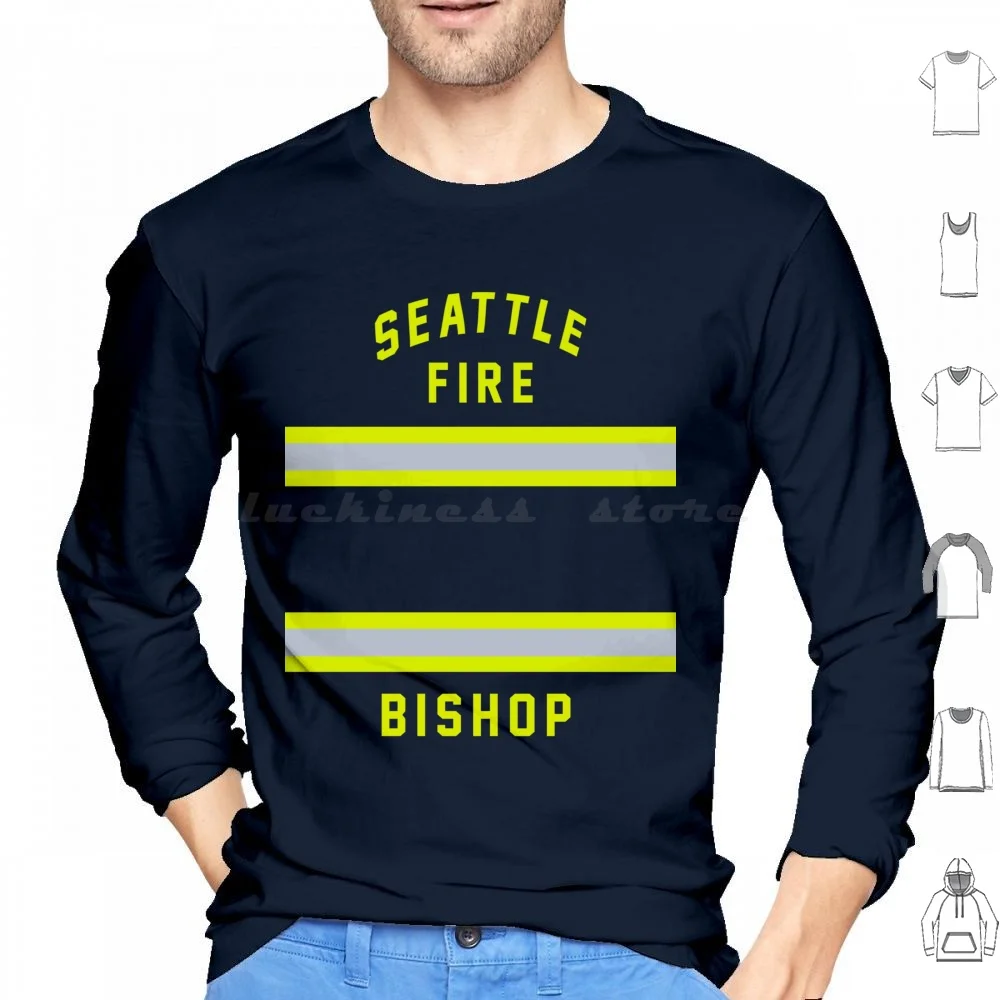 Maya Bishop Seattle Fire Hoodie cotton Long Sleeve Station 19 Maya Bishop Danielle Savre Abc Carina Deluca Stefania