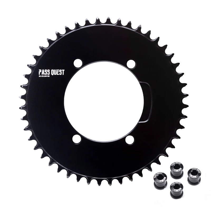 PASS QUEST 110BCD 4-BOLT AERO Chainring for SHIMANO R2000/R3000/R4700/R5800/R6800/R9000 XCADEY/SIGEY 9/10/11/12 Speed