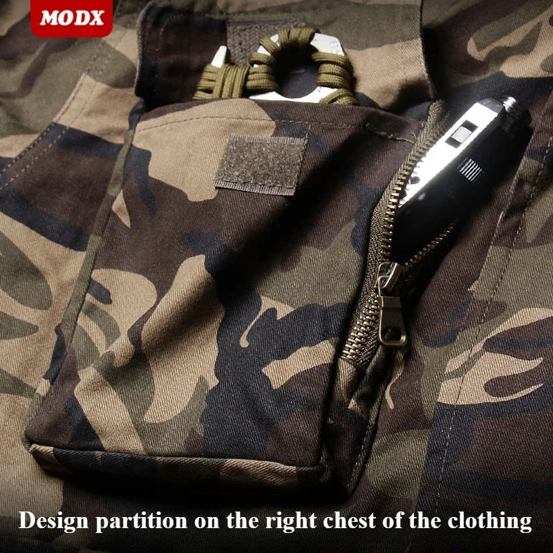 Conjunto de roupas de trabalho masculinas de algodão tático engrossar quente proteção do trabalho terno resistente a riscos casaco + calças 2 peças