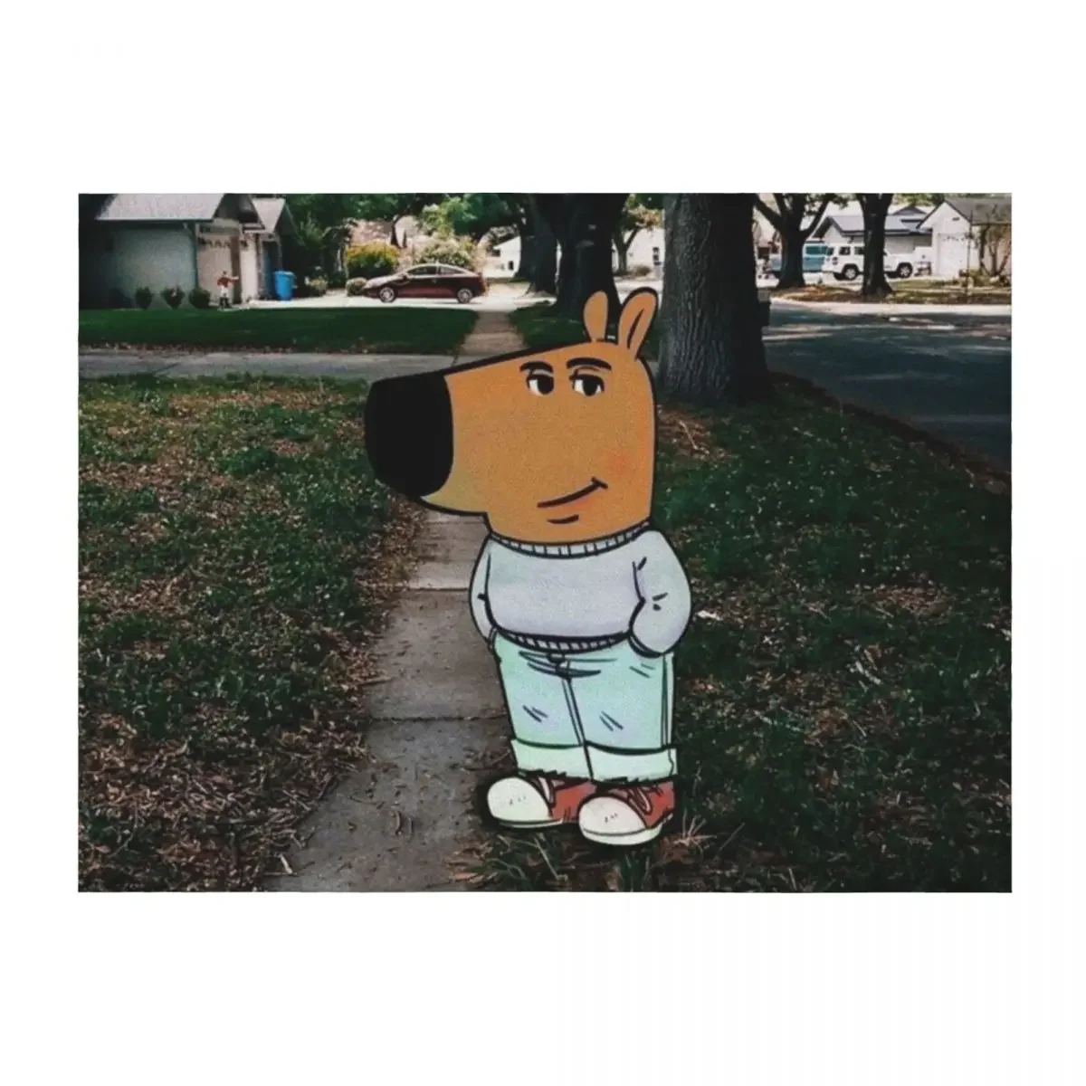 

Chill Guy + Landscape from Valedictorian by Ian Throw Blanket Personalized Gift Hairy blankets ands Decoratives Blankets