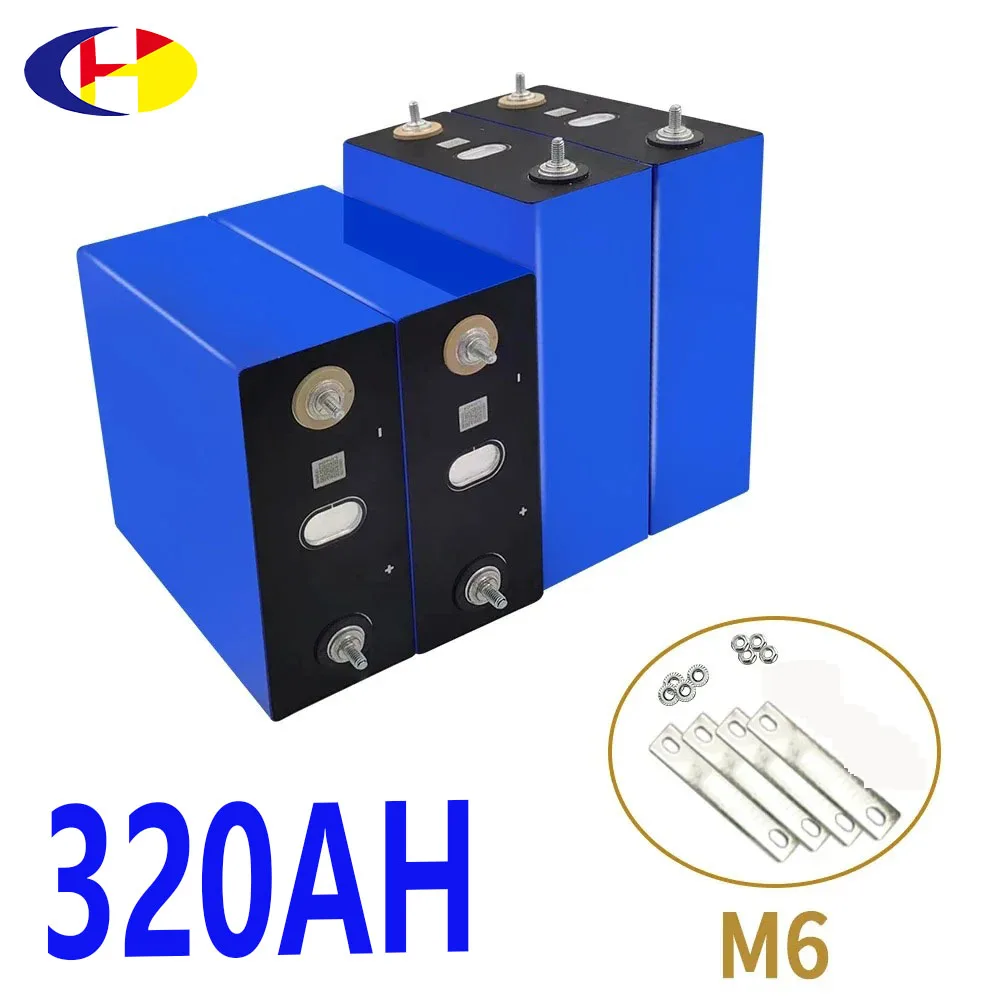

Grade A 8000 cycle 320Ah Lifepo4 Battery 3.2V Lithium iron phosphate Rechargeable Cell For DIY 12V 24V 48V RV Solar Camping