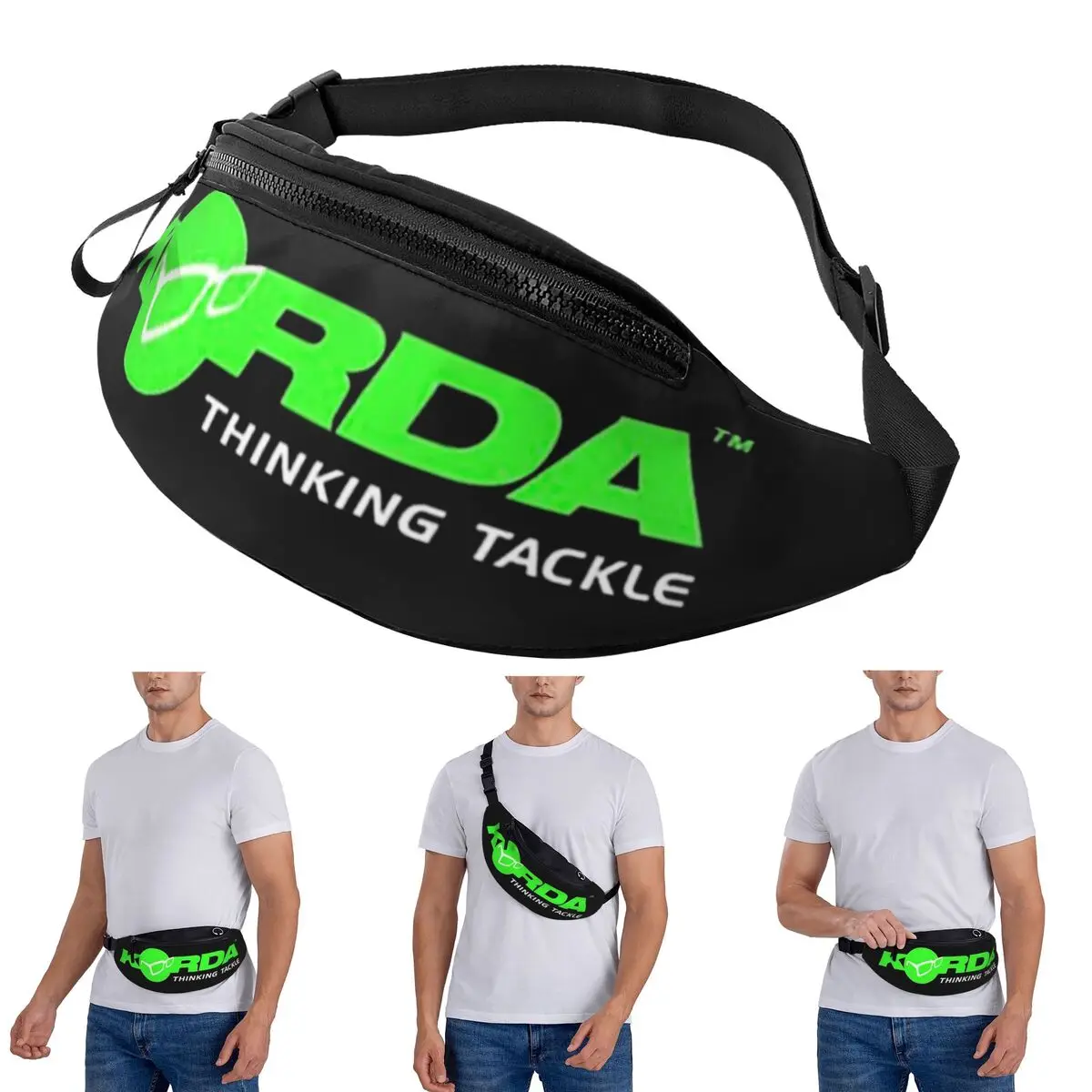

Crossbody Waist Bag Korda Fishing Logo Men Women Fanny Pack Traveling Running Money Phone Pouch