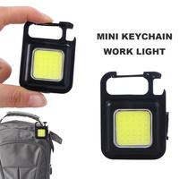 Lamp Keychain Flashlight Warning Safety Light Mini LED Floodlight Portable Lights Mini Keychain Light COB LED Flashlight