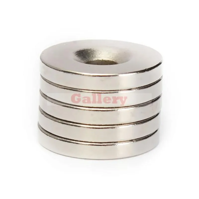 5 Pcs Strong Round Countersunk Magnets 25x10mm Rare Earth Neodymium Hole 5mm fridge magnet magnes